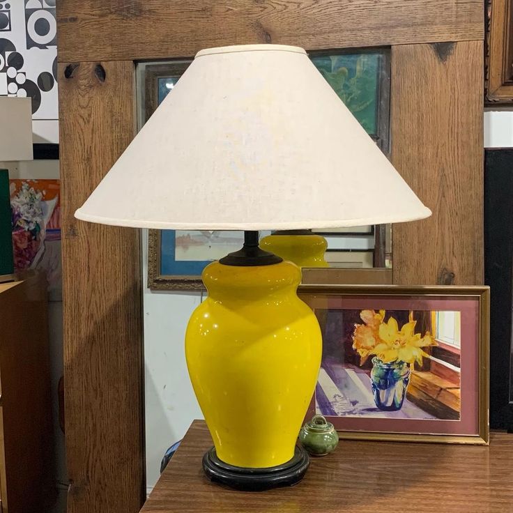 1830 Columbia Rd NW DC on Instagram: “Canary yellow ceramic crackle glaze lamp (it’s large