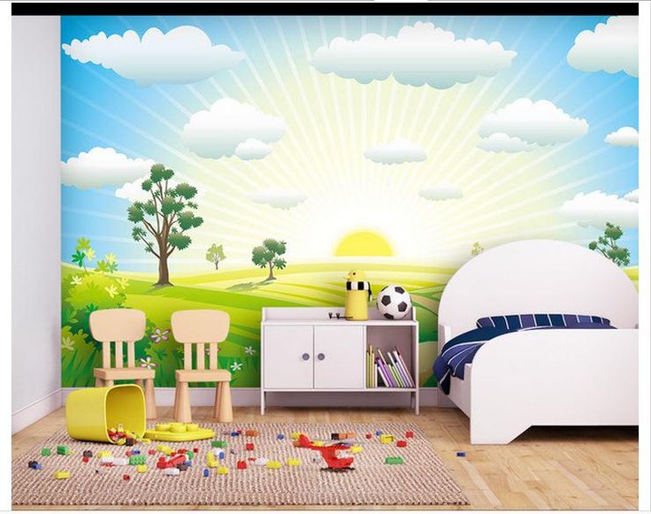 Customzed 3d wallpaper 3d kids wallpaper painted blue sky and Customzed 3d wallpaper 3d kids wallpaper painted blue sky and