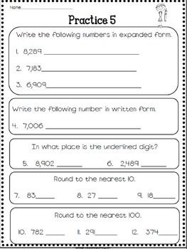 3rd grade math review spiral review worksheets math review math
