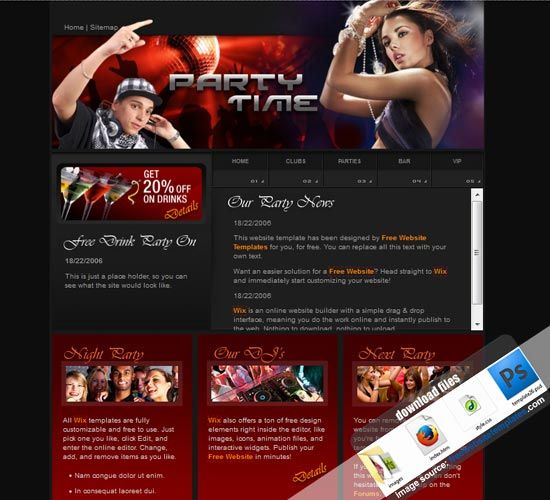 dj web template
