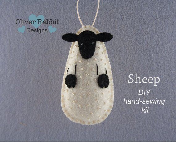DIY Felt Craft Kit - Enjoy the magic of making! Nearly everything you need to hand sew an adorable felt sheep ornament is tucked inside this...