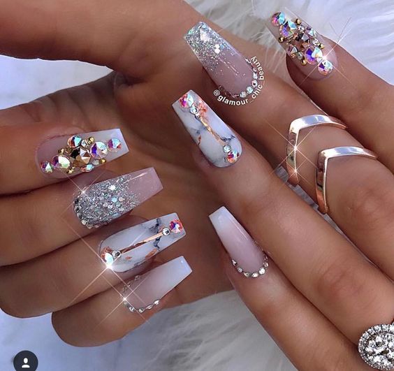 55 Acryl Coffin Nails Designs Ideen #fall #marble #matte #glossy #chrome #nägel