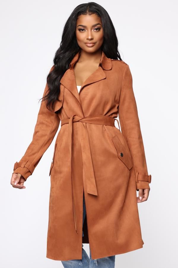 On The Go Trench Coat Cognac Fashion On The Go Trench Coat Cognac, Fashion Nova Trench Coats