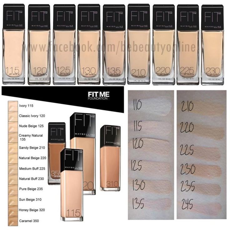 maybelline fit me foundation maybelline fit me fit me matte color chart