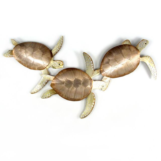 Sea Turtle Frolic Metal Art Wall - Tropical Ocean Sea Turtle Metal Wall Art Decor Sea Turtle Frolic Metal Art Wall - Tropical Ocean Sea Turtle Metal Wall Art Decor