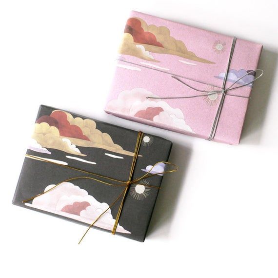 Clouds Wrapping Paper,Valentine's Day Gift Wrap,Chinese Painting Wrapping Sh...