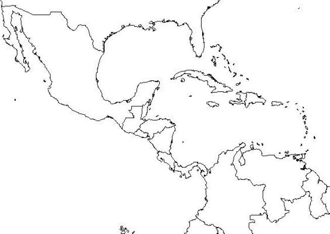 the west indies coloring map - Google Search | Central america map
