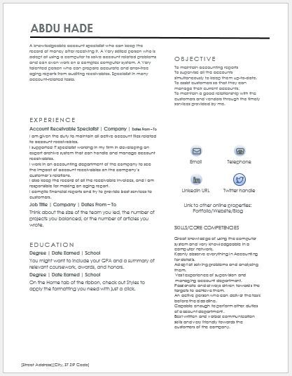 Account Receivable Clerk Resume DOWNLOAD at http://writeresume2.org/account-receivable-clerk-resume/