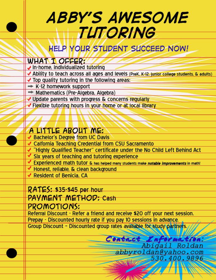 9 best tutoring images on pinterest tutoring flyer how to make a tutoring flyer