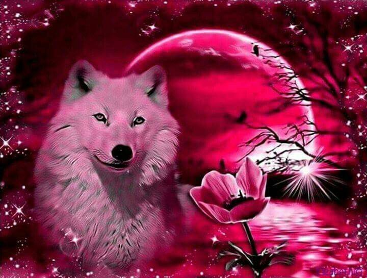 40X50CM(16"X 20") Wolf Animal Full Drill Put Handmade Embroidery Diy Diamond Pai