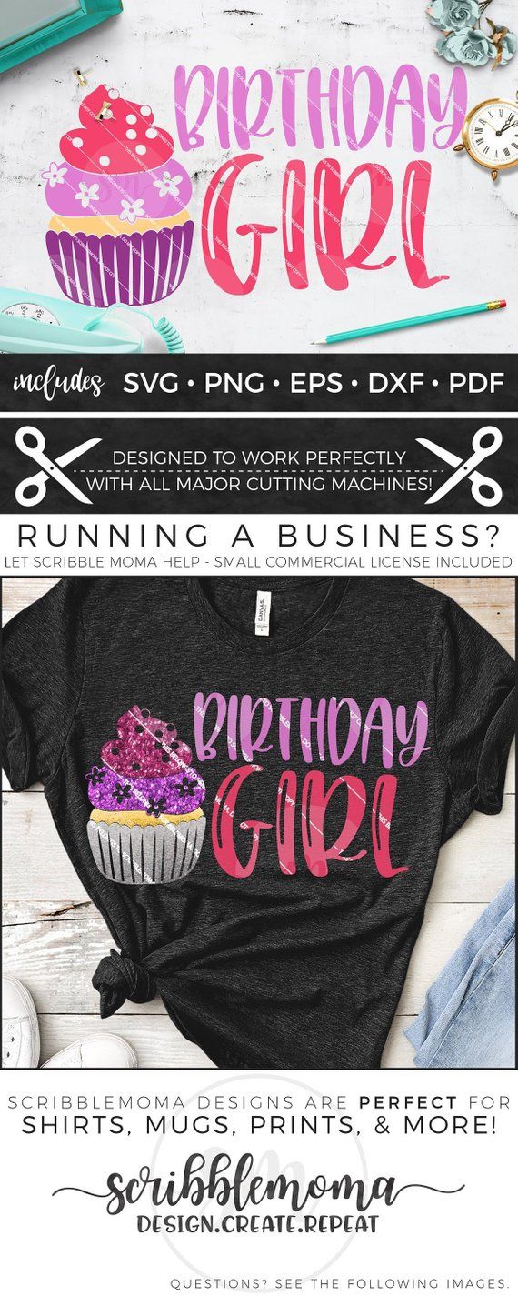 Download Birthday Svg Files For Cricut Girl Birthday Svg Cupcake Svg Etsy Svg Files For Cricut Cricut Birthday Shirts