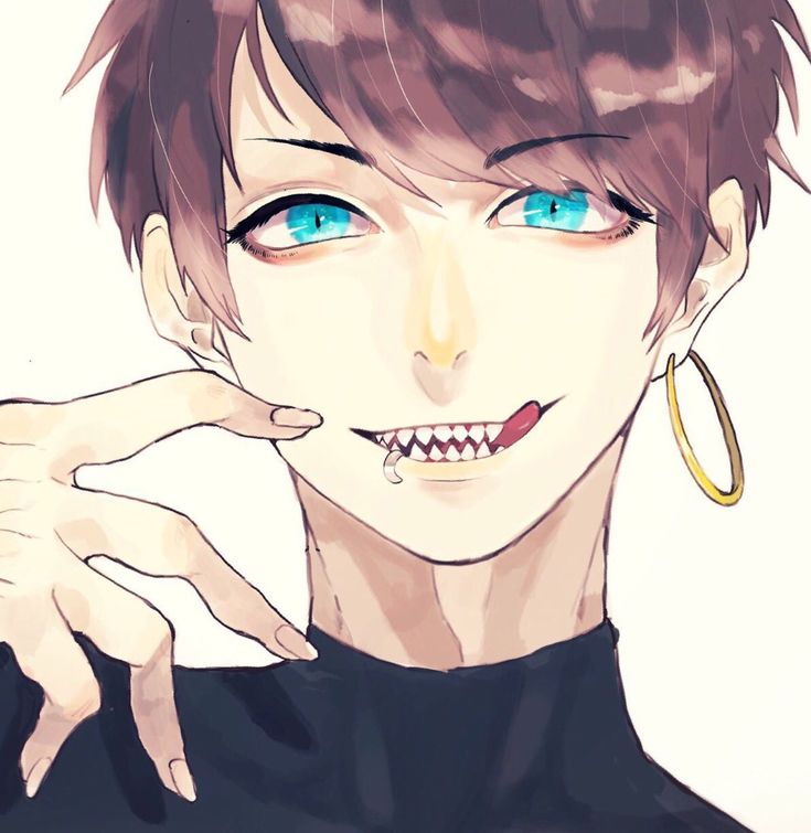 Anime boy with freckles