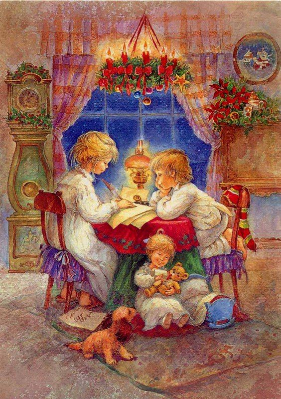 Открытки фото с рождеством рисованные