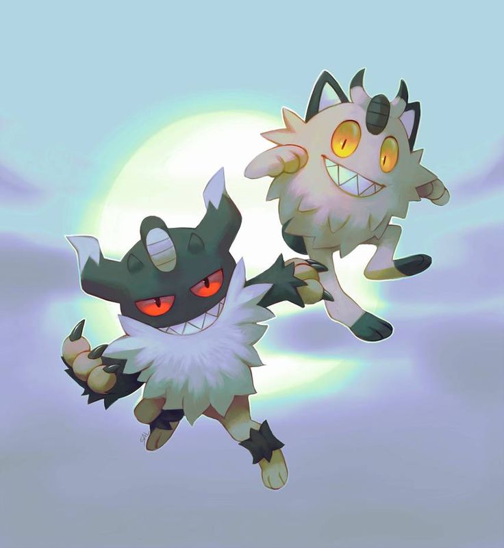 Meowth and Perrserker by salanchu on DeviantArt Pokemon