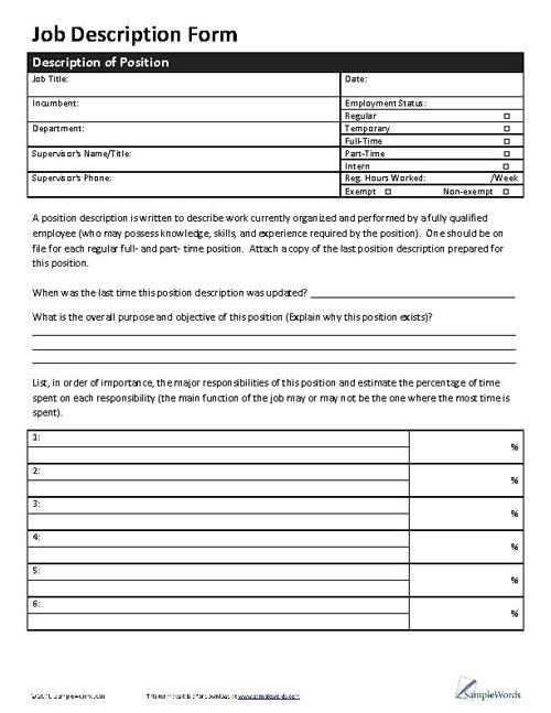 Admissions papers for sales description