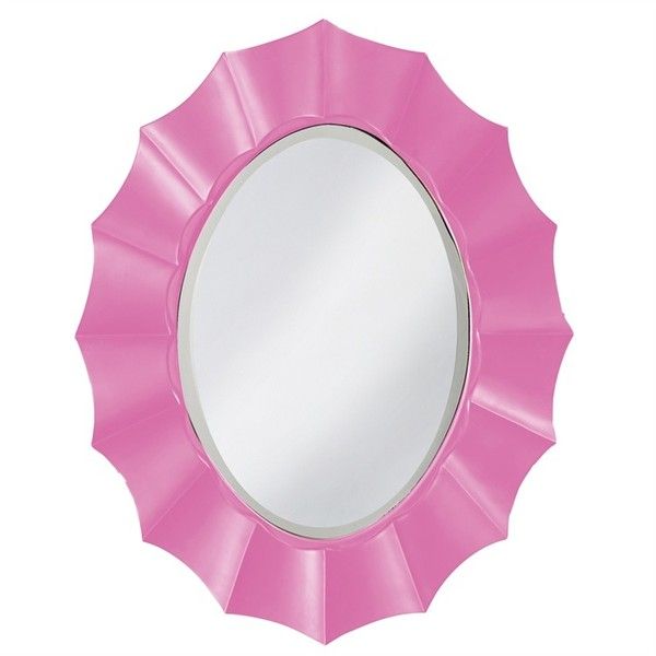 Pink Wall Mirror via Polyvore | Pink wall mirrors, Oval mirror, Mirror wall