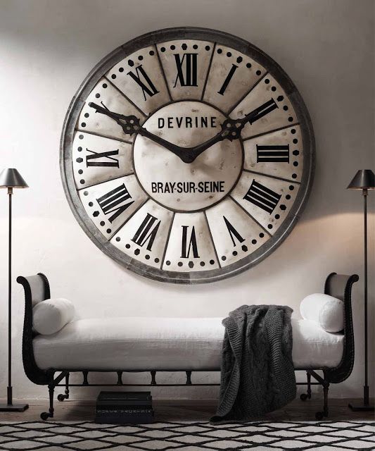 Best 25 Oversized Wall Clocks Ideas On Pinterest Love The Idea Of An Oversized Wall Clock Like This One From Rh Would Fit