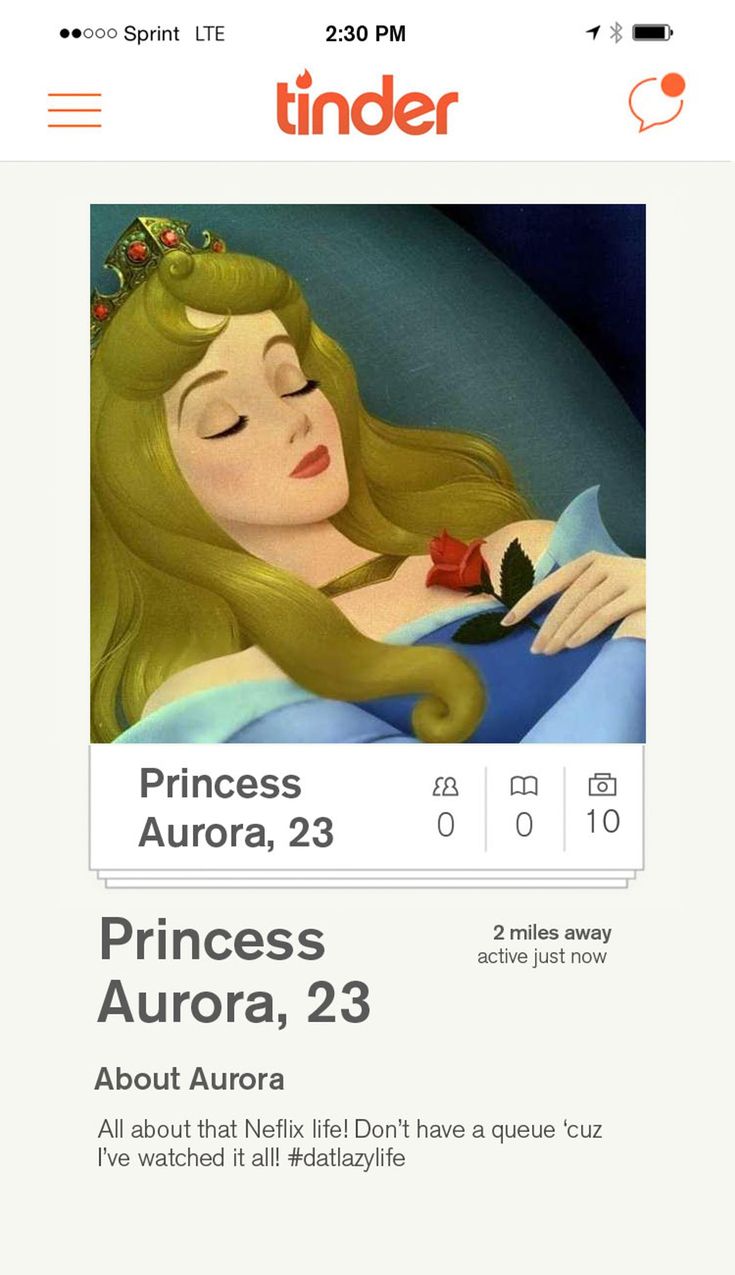 Disney Princess Tinder Profiles | Tinder profile, Disney princess, Princess