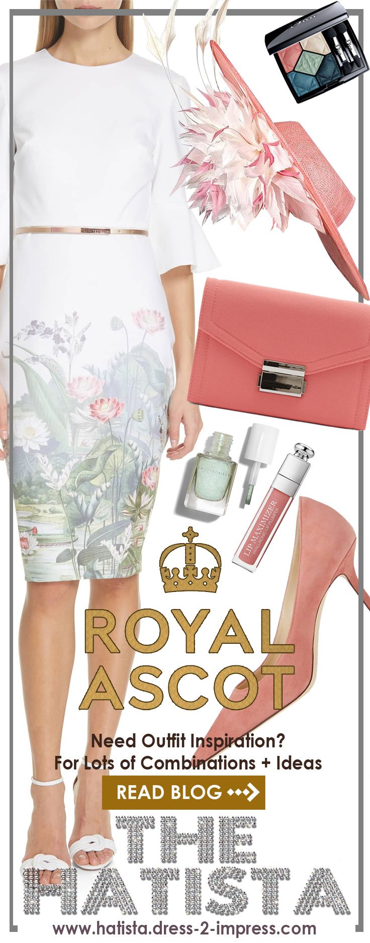 One Of The Prettiest Ways To Dress For Royal Ascot Is In Florals I Adore This Outfit In Floral And On Trend Pan Ascot Dresses Ladies Day Outfits Derby Outfits