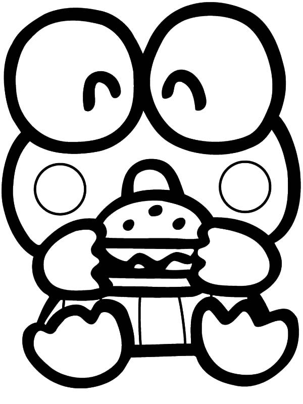 Keroppi Had Delicious Burger Coloring Pages Kids Play Color di 2020