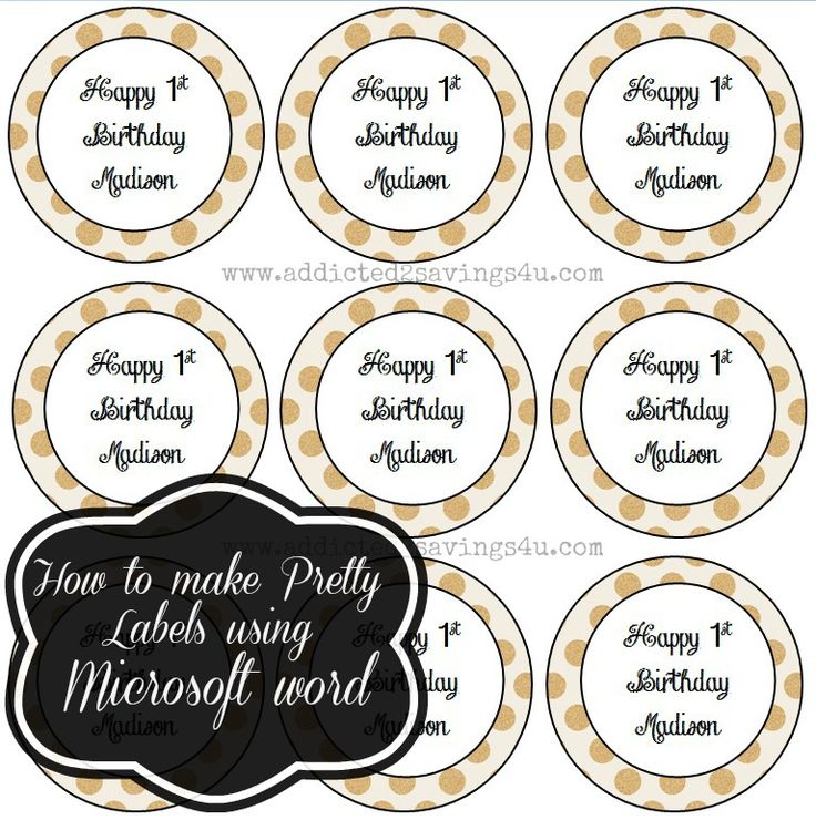 make labels in word