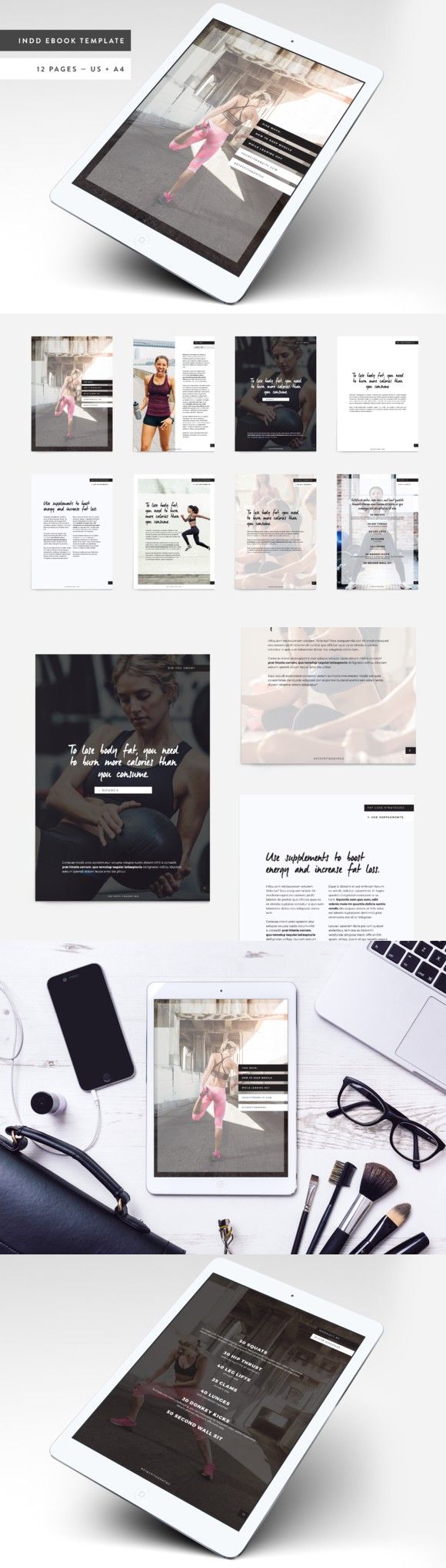120 Best Business Templates Images On Pinterest Editorial Design Page Layout And Business Fitness Ebook Template