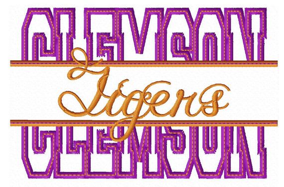 Clemson Embroidery Design Clemson Embroidery Design