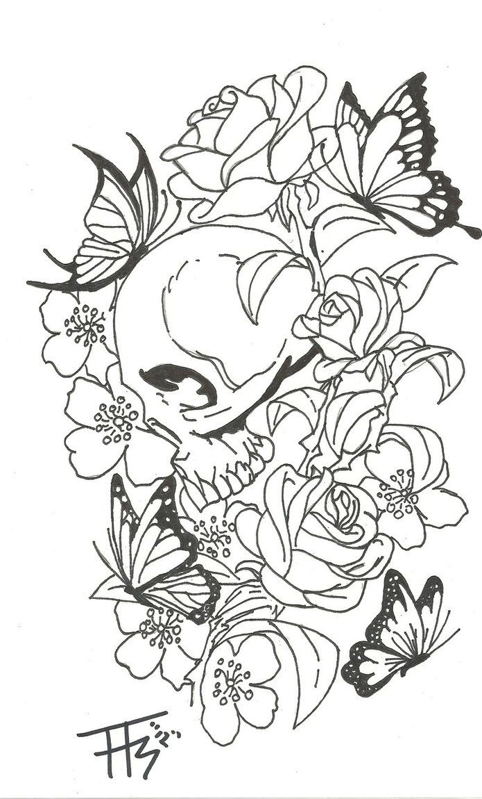 28 best skull and rose tattoo and butterfly stensils images on 28 best skull and rose tattoo and butterfly stensils images on