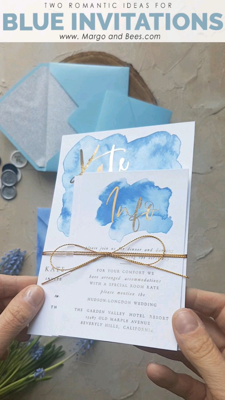 2 options for blue wedding