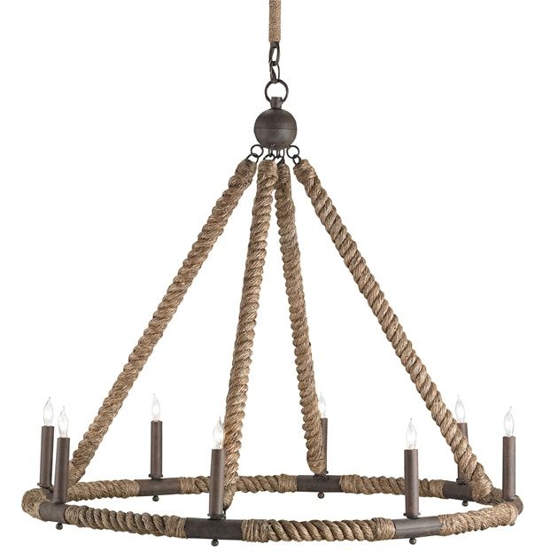 Seafarer Nautical Beach Style Wrapped Rope 8 Light Chandelier Seafarer Nautical Beach Style Wrapped Rope 8 Light Chandelier