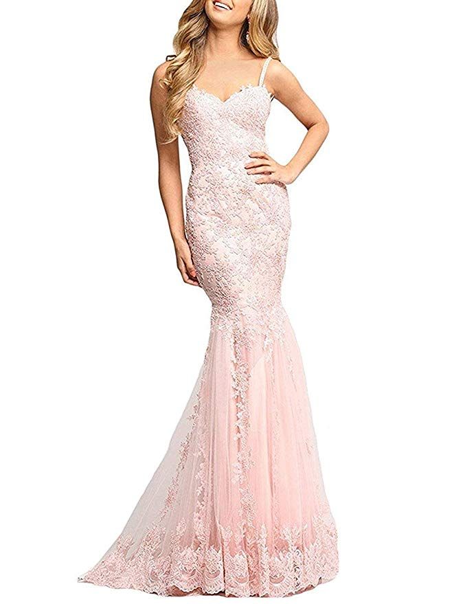 Monalia Women S Long Lace Mermaid Wedding Prom Dresses Formal