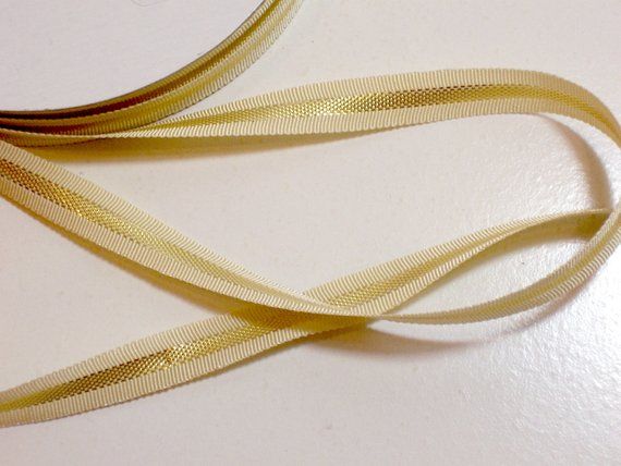Schiff Gold Grosgrain Ribbon 3//8 inch wide x 10 yards Gold Ribbon