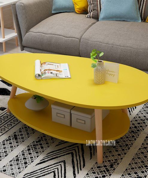E5014 Modern Simple Living Room Round Tea Table Side Creative Double Layer Balcony Small Manmade Board Coffee Daisy S Corners Mid Century Coffee Table, Small Oval Coffee Tables With Storage