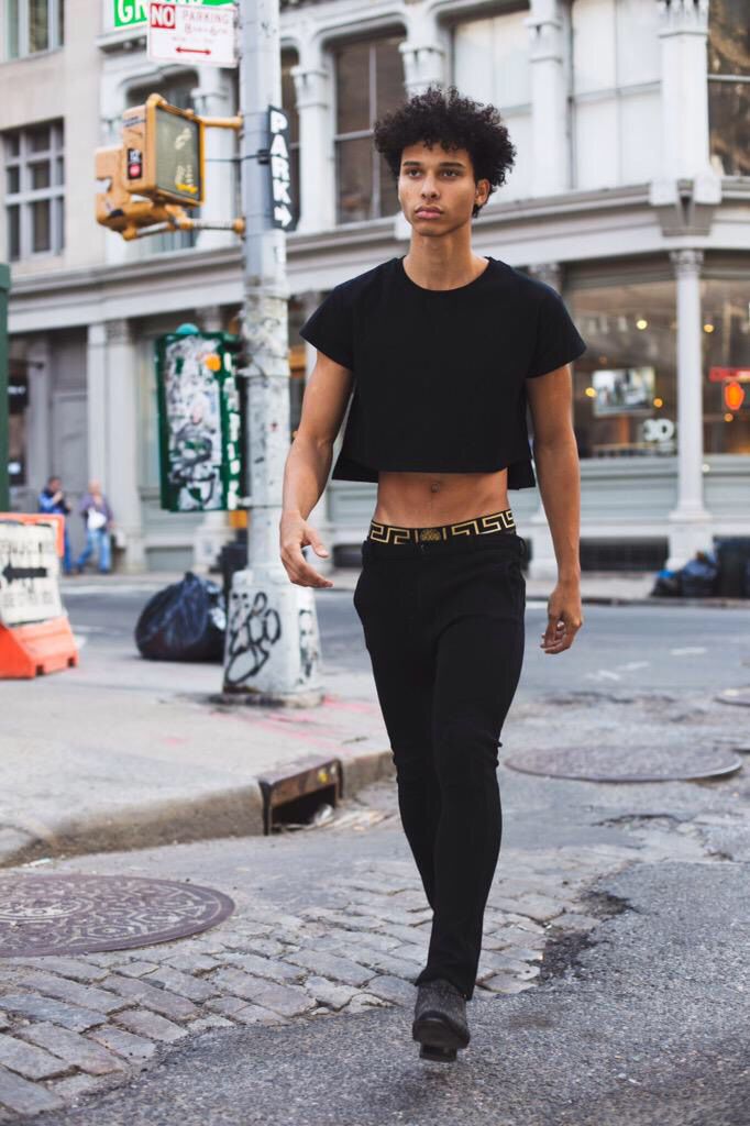 48 best Men's Crop Tops images on Pinterest | Men fashion, Half ... #versace #allblackeverything #fancy #crop #top #croptop #menscroptop