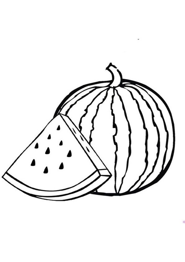 Watermelon Coloring Pages For Toddlers Fruit Coloring Pages Summer watermelon-coloring-pages-for-toddlers-fruit-coloring-pages-summer