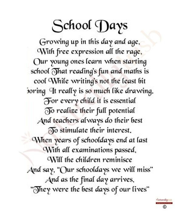 A Poem Written In Black Ink On White Paper With The Words School Days a-poem-written-in-black-ink-on-white-paper-with-the-words-school-days