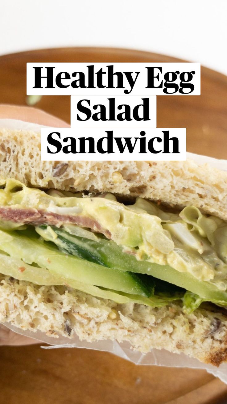 Healthy Egg Salad Sandwich | Comida, Recetas de comida, Recetas de