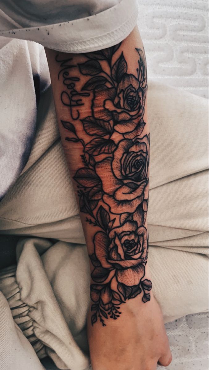 Arm sleeve | Tattoos to cover scars, Scars tattoo cover up, Forearm