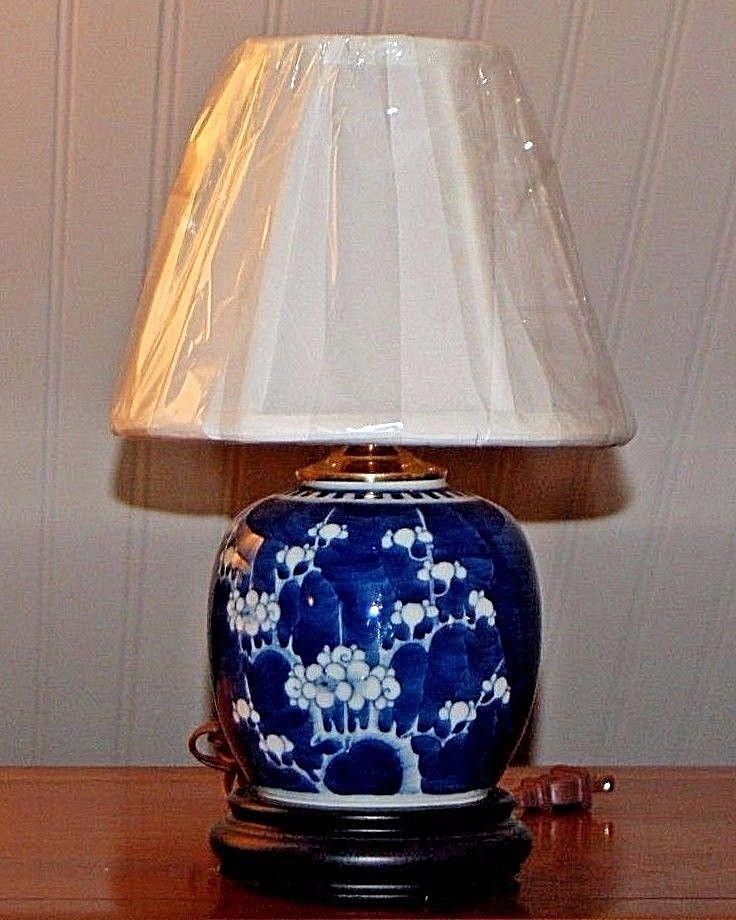Chinese Blue White Porcelain Lamp Prunus Hawthorn Ginger Jar Vase Chinese Blue White Porcelain Lamp Prunus Hawthorn Ginger Jar Vase Small Bestporcelainteacups