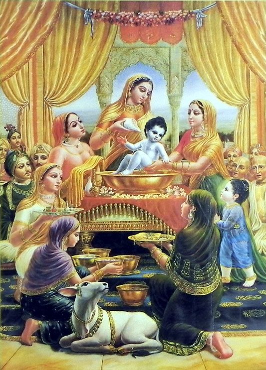 Bathing Ceremony of Krishna | Krishna birth, Krishna bhagwan, Lord krishna