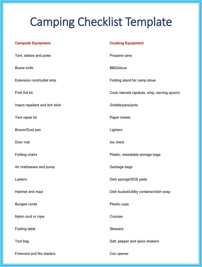 2066 best Camping Checklist images on Pinterest Camp gear - sample camping checklist 2066 best Camping Checklist images on Pinterest Camp gear - sample camping checklist
