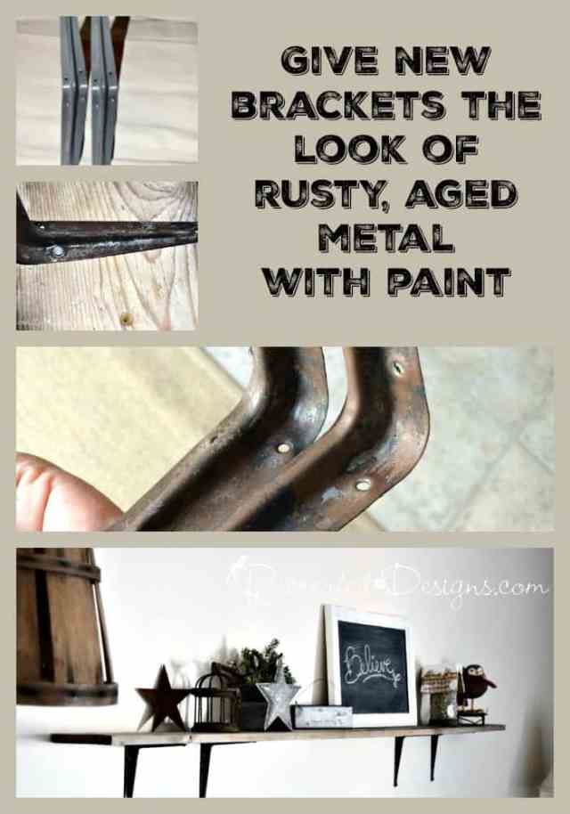 Painting rusted metal shelves
