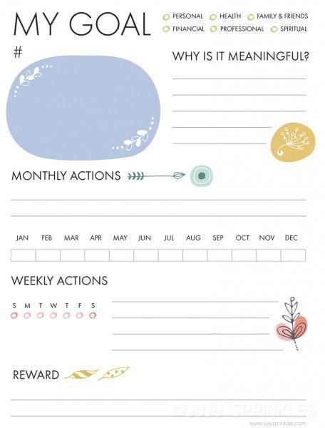monthly planning sheet