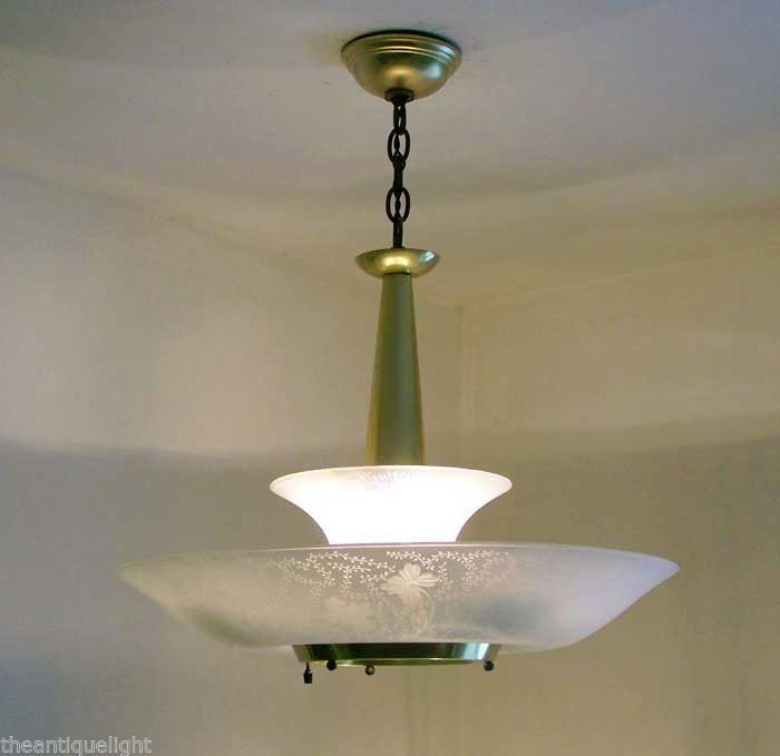 virden mid century saucer pull down atomic light fixture 50s lamp li