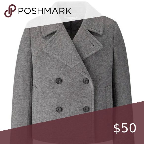 J W Anderson X Uniqlo Grey Double Ted Pea Coat Peacoat Uniqlo Grey Double Ted Pea Coat, Uniqlo Grey Pea Coats