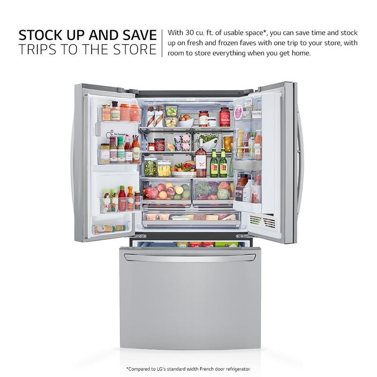 Best 30 Cu Ft French Door Refrigerator LG 30 cu. ft. French Door Smart Refrigerator, InstaView Door-In-Door