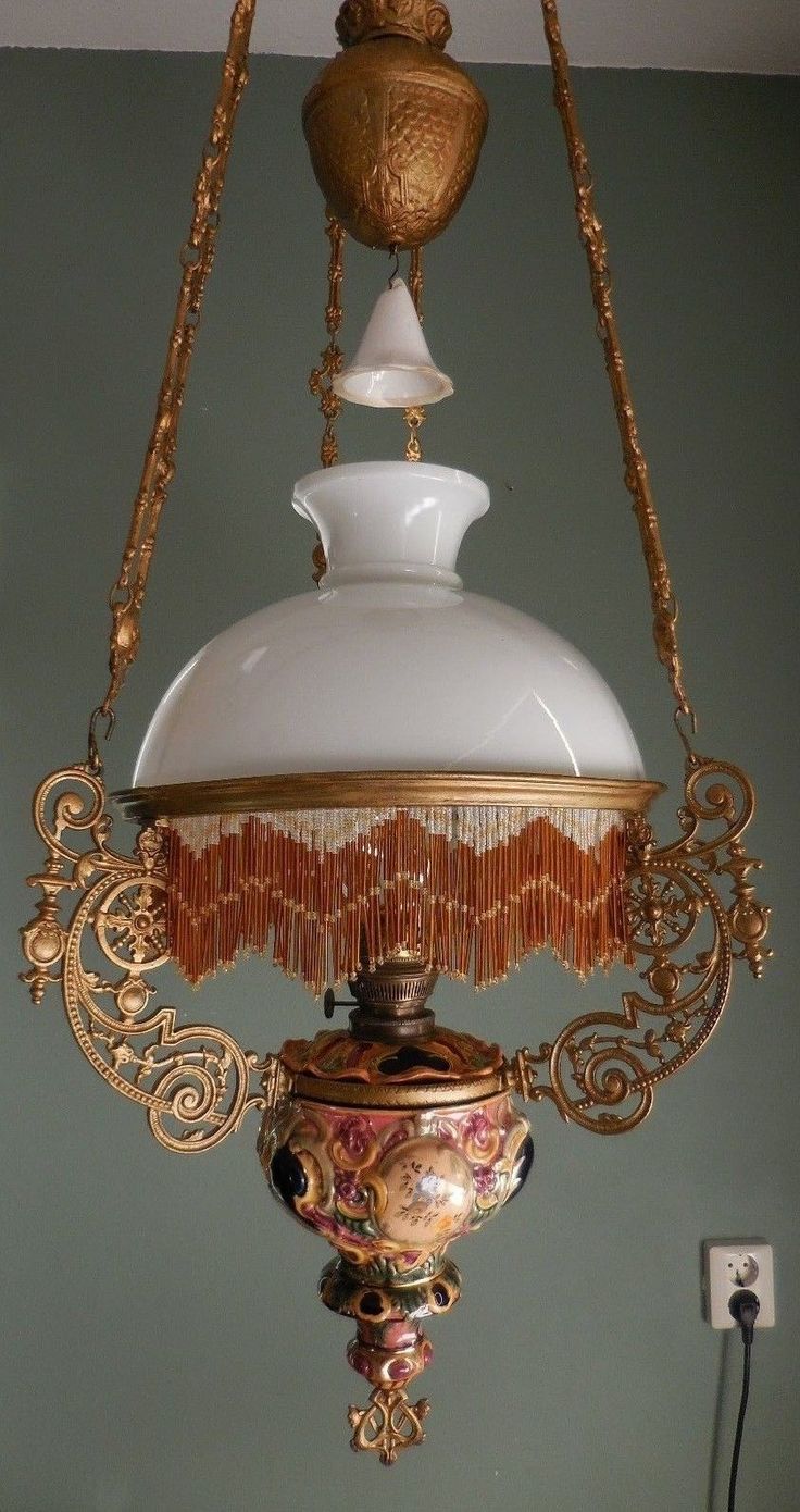Antique oil store lamp chandelier