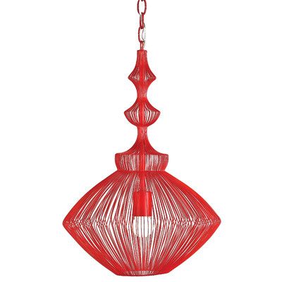Peak Collection 3-Light Red and Nickel Pendant Peak Collection 3-Light Red and Nickel Pendant