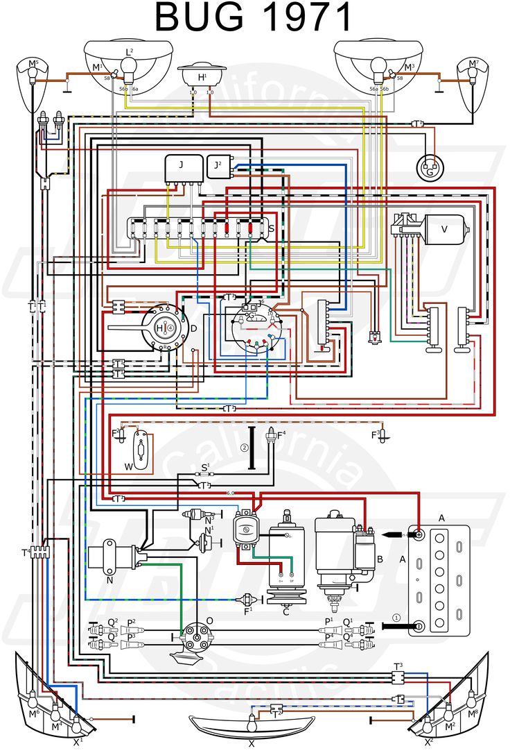 Vw Tech Article 1971 Wiring Diagram