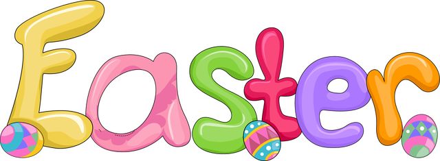 clip art for the easter season easter word art easter word easter